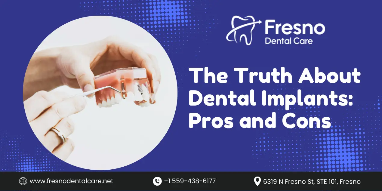Blog 22 A dentist demonstrating how dental implants work using a model