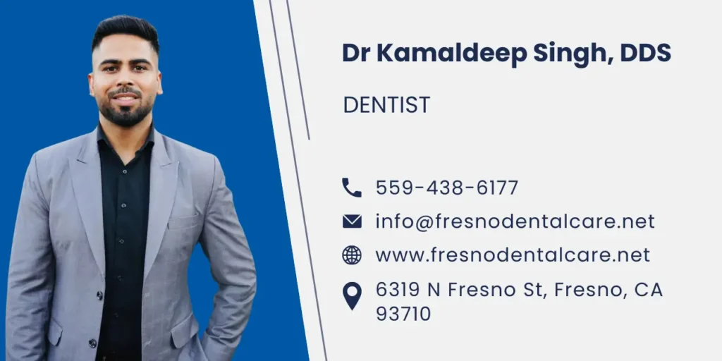 Dr. Kamaldeep Singh smiling in his dental clinic